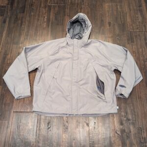 Woolrich Discovery Channel Quest Men's XL 2XL‎ Gray Hooded Rain Jacket
